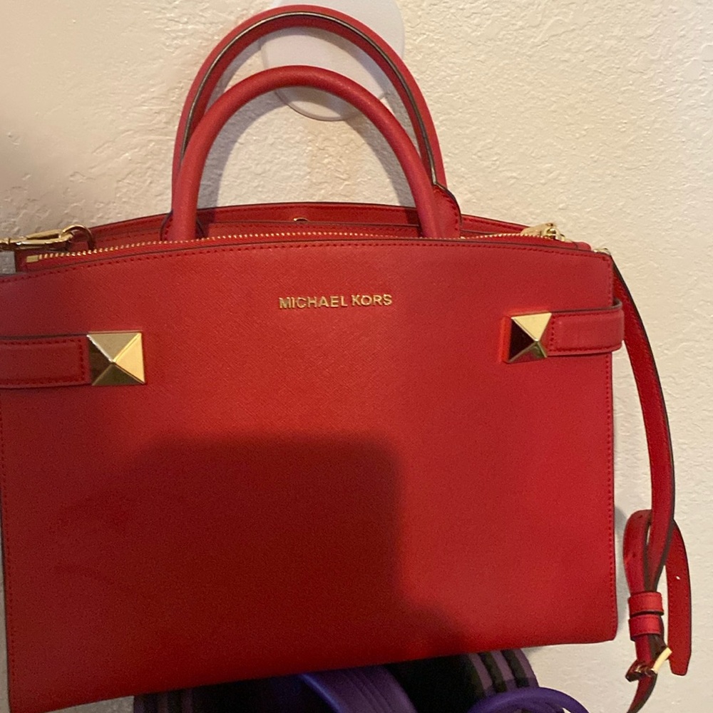 Michael Kors Red large leather purse